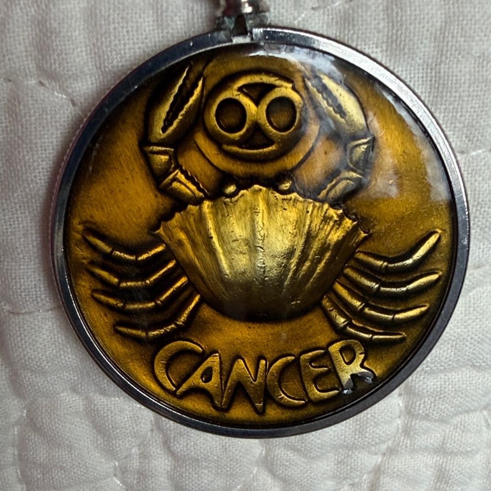 LORAC Silver Necklace with Cancer astrology Zodiac Pendant
